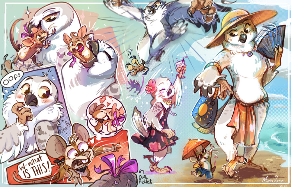 Full color, multiple characters